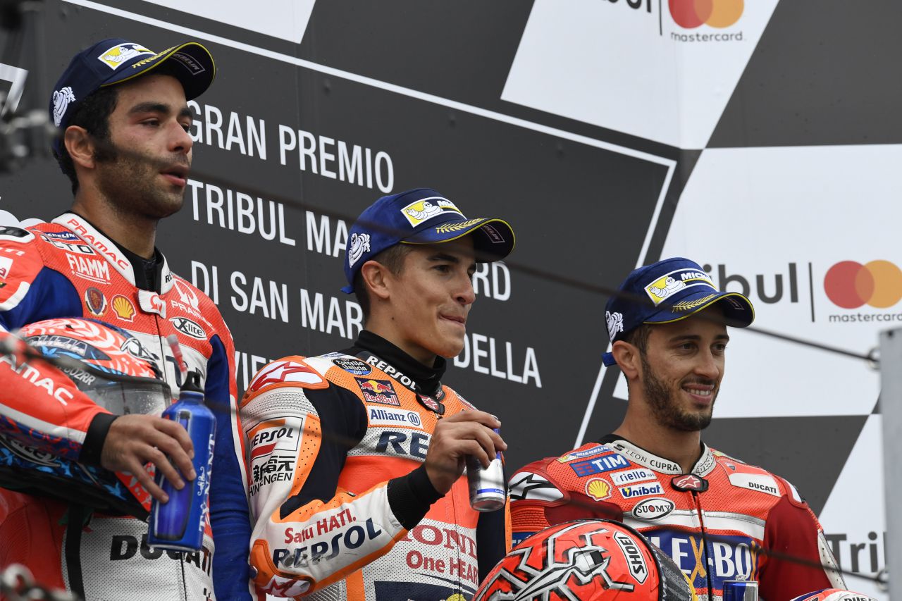 Petrucci, Marquez y Dovizioso