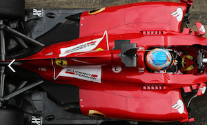 Alonso probando el nuevo motor de la temporada 2014