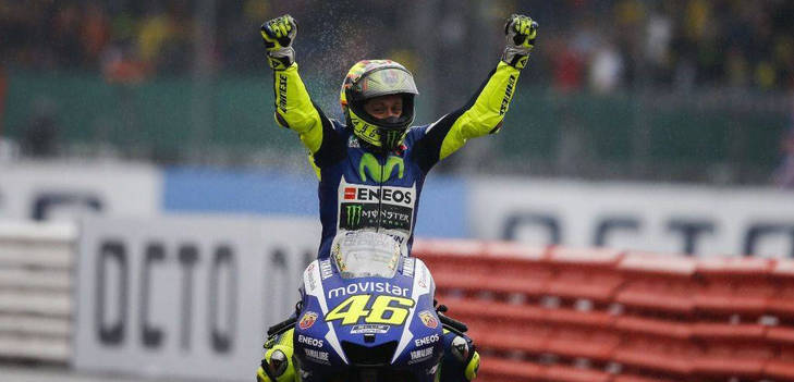 Victoria y nuevo liderazgo de Valentino Rossi