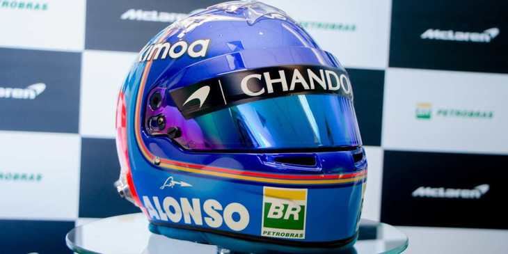 El casco de Alonso para 2018