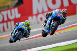 Viñales (MotoGP), Baldassarri (M2) y Mir (M3), los más rapìdos en primeros libres