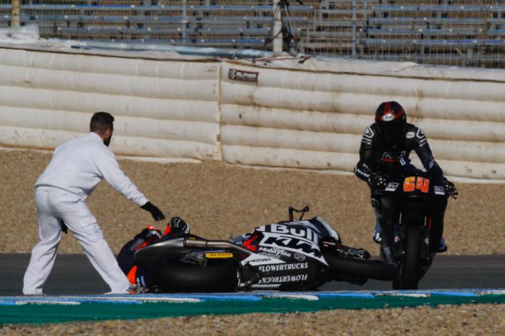 Accidente con fractura de brazo de Jorge Martín