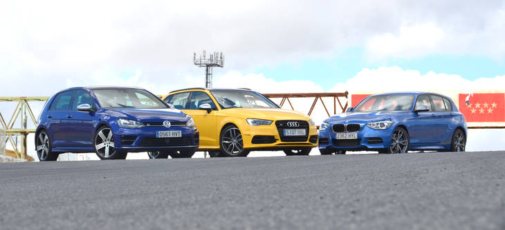 Volkswagen Golf R vs Audi S3 Quattro vs BMW M135i