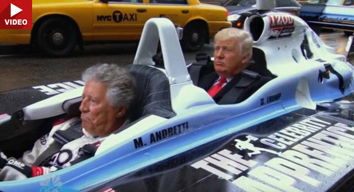 Trump es llevado por Andretti hasta la Casablanca