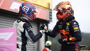 Verstappen le quita la pole a un espectacular Russell en Spa