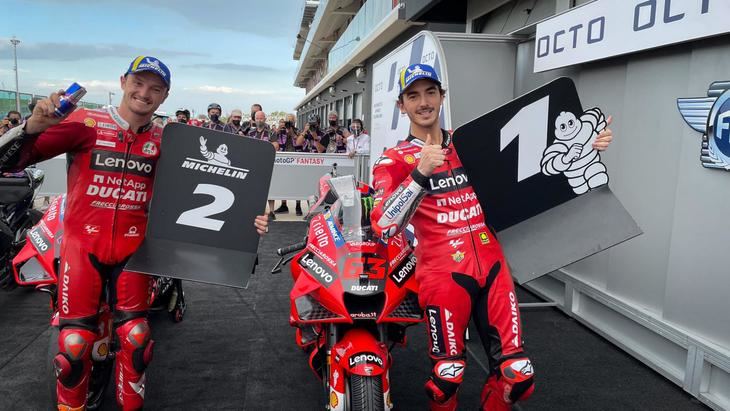 Bagnaia logra la segunda pole consecutiva con vuelta récord en el GP de San Marino