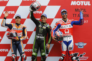 Zarco, Márquez y Petrucci salen desde la primera fila de MotoGP