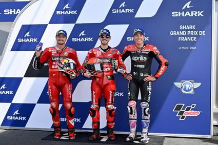 Bagnaia logra la “pole” del GP de Francia.