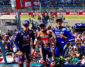 Triplete español en MotoGP: Márquez, por delante de Rins y Viñales
