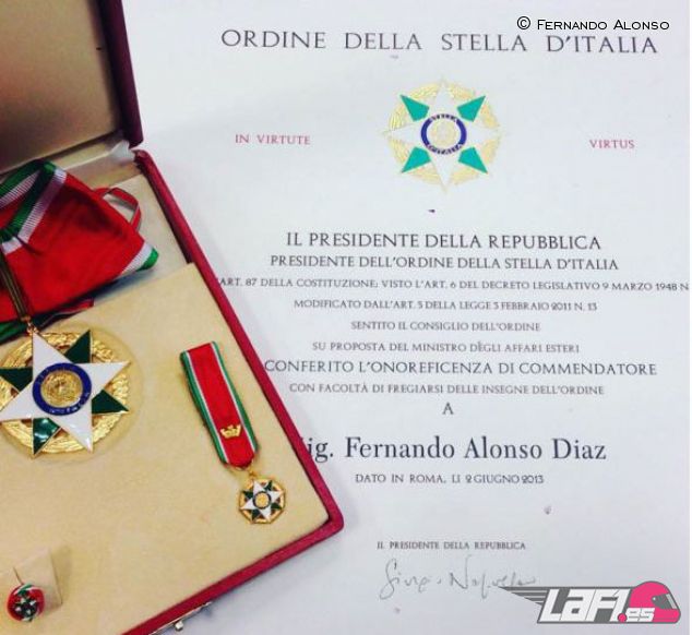 Fernando Alonso nuevo “Commendatore”
