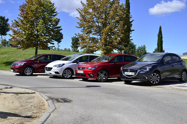 Comparamos los utilitarios del momento: Mazda 2, Seat Ibiza, Opel Corsa, Volkswagen Polo, Ford Fiesta y Renault Clio