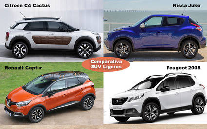 Citroën Cactus, frente a Peugeot 208, Renault Captur y Nissan Juke