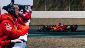 Hamilton sufre un accidente en pruebas de Ferrari en Barcelona