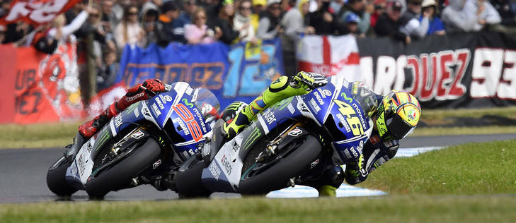 Jorge Lorenzo y Valentino Rossi protagonistas