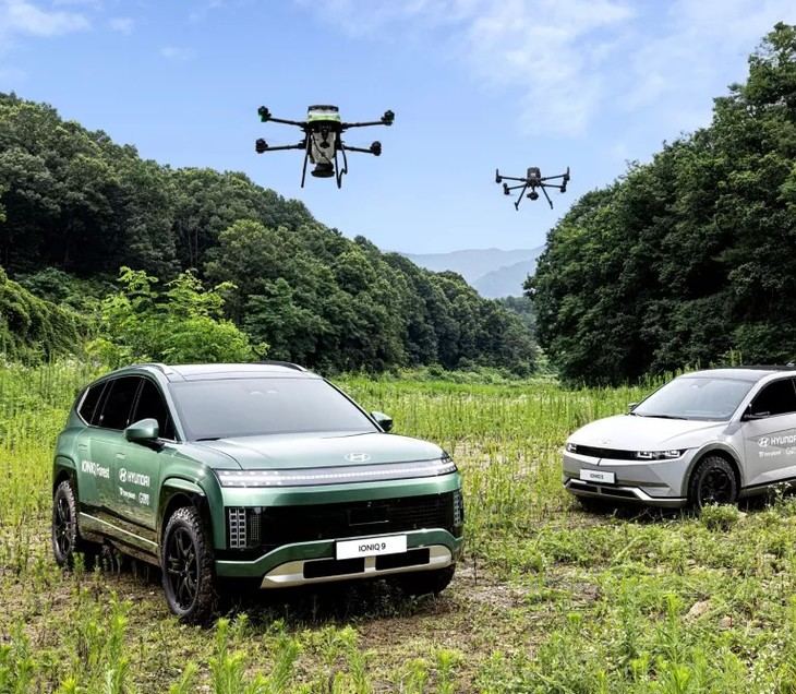 Hyundai lanza estación de drones IONIQ 9 para reforestar áreas devastadas por incendios