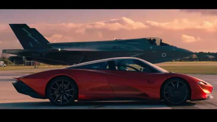 McLaren Speedtail contra avión de combate F-35