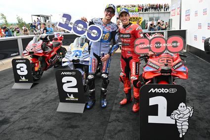 Marc Márquez celebra su victoria número 200 en MotoGP con un triunfo en el GP de Alemania