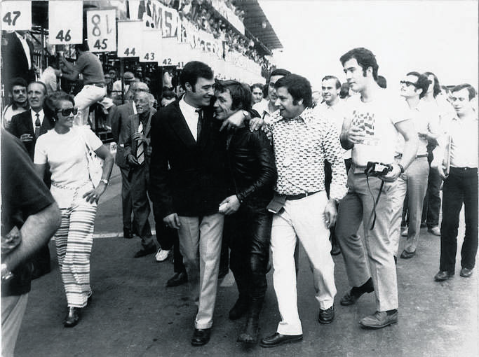 Nieto, con Angel Ortega y Tomás Díaz-Valdés (Montjuic 1970)