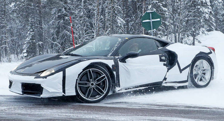 El posible Ferrari Dino se deja ver por Suecia