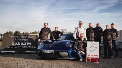 El Porsche 911 GT3 establece un nuevo récord en Nürburgring con un tiempo de 6:56.294 minutos