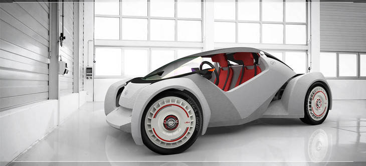 Primer vehículo fabricado con una impresora 3D