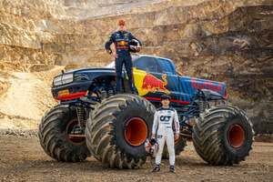 Red Bull desafía a sus pilotos estrella en una carrera épica de Monster Trucks