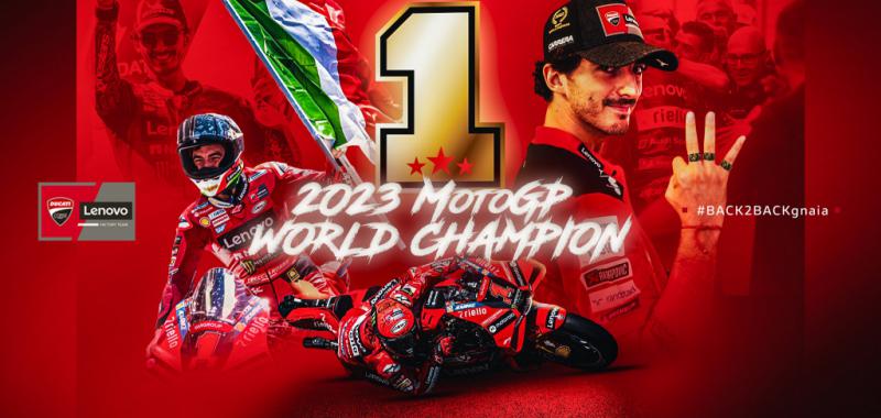 Francesco Bagnaia se corona bicampeón de MotoGP y hace historia en la 75ª  temporada de carreras | Revista de coches,