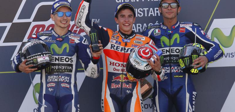 Lorenzo, Márquez y Rossi